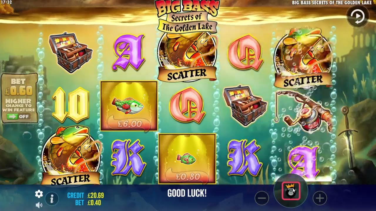 Big Bass Secrets of the Golden Lake interfaz de ranura