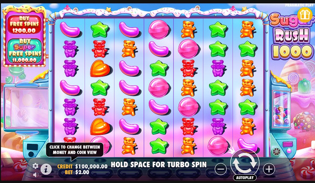 Sugar Rush 1000 interfaz de ranura